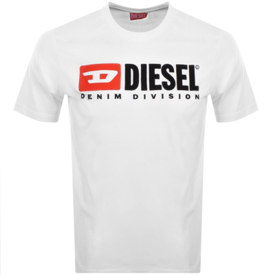 Shop Diesel T Diegor Div T Shirt White