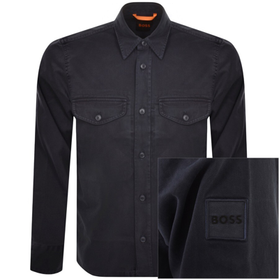 Shop Boss Casual Boss Lovelock Overshirt Jacket Navy