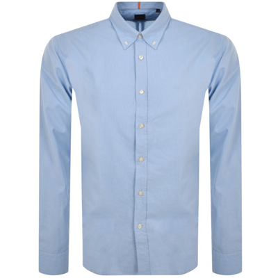 Shop Boss Casual Boss Rickert Long Sleeved Shirt Blue