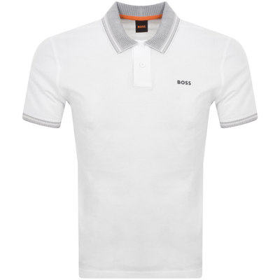 Shop Boss Casual Boss Pe Glitch Knit Polo T Shirt White