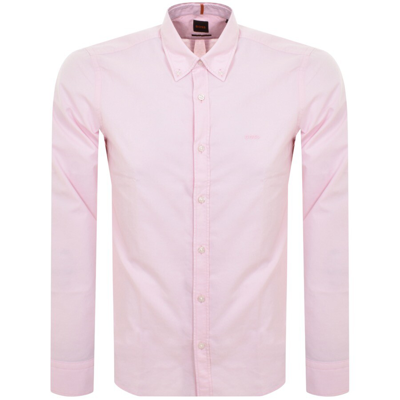 Shop Boss Casual Boss Rickert Long Sleeved Shirt Pink