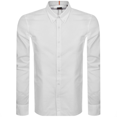 Shop Boss Casual Boss Rickert Long Sleeved Shirt White