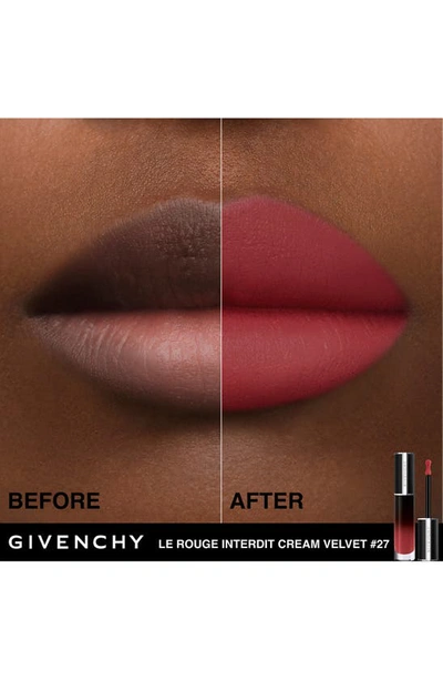 Shop Givenchy Le Rouge Interdit Cream Velvet Lipstick In N27