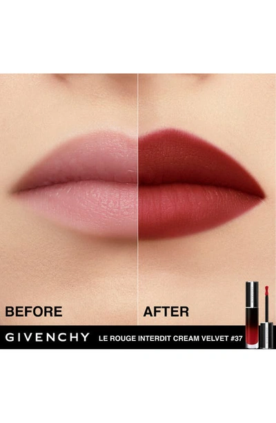 Shop Givenchy Le Rouge Interdit Cream Velvet Lipstick In N37