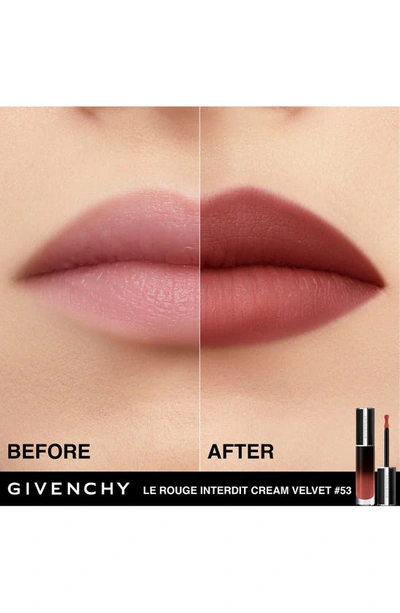 Shop Givenchy Le Rouge Interdit Cream Velvet Lipstick In N53