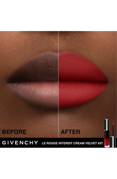 Shop Givenchy Le Rouge Interdit Cream Velvet Lipstick In N37