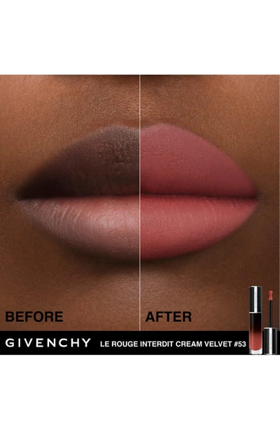 Shop Givenchy Le Rouge Interdit Cream Velvet Lipstick In N53