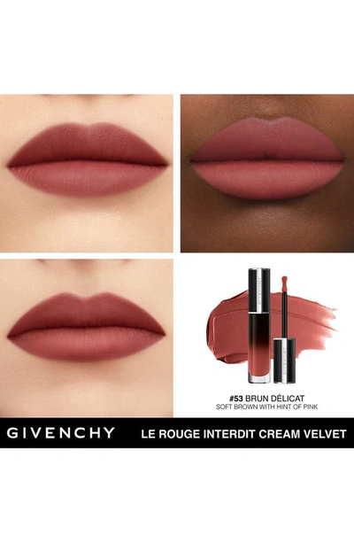 Shop Givenchy Le Rouge Interdit Cream Velvet Lipstick In N53