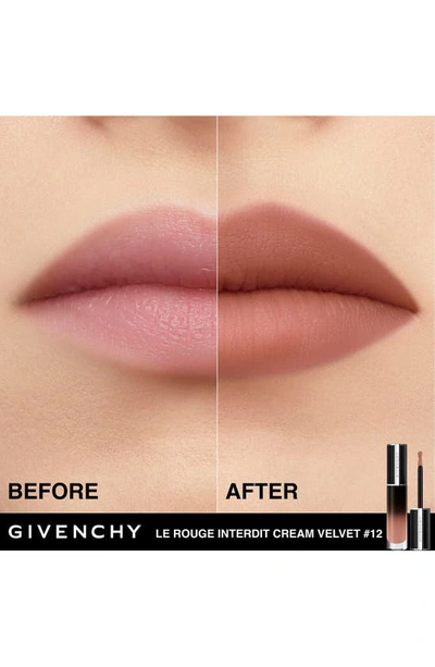 Shop Givenchy Le Rouge Interdit Cream Velvet Lipstick In N12