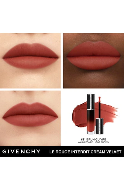 Shop Givenchy Le Rouge Interdit Cream Velvet Lipstick In N51