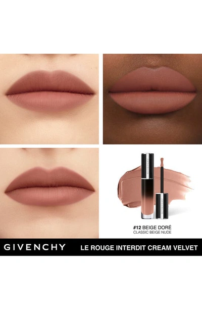 Shop Givenchy Le Rouge Interdit Cream Velvet Lipstick In N12