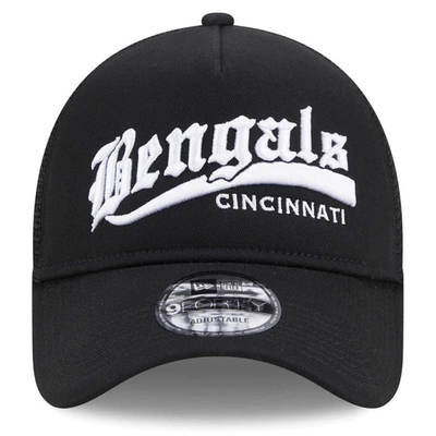 Cincinnati Bengals New Era Youth League 9FORTY Adjustable Hat - Black