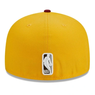 Shop New Era Yellow/red Philadelphia 76ers Fall Leaves 2-tone 59fifty Fitted Hat
