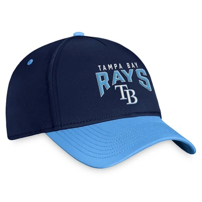 Fanatics Branded Navy/light Blue Tampa Bay Rays Stacked Logo Flex
