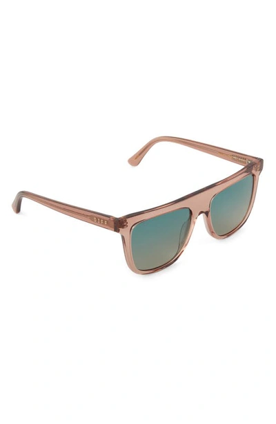 Shop Diff Stevie 55mm Gradient Flat Top Sunglasses In Turquoise Sea Gradient