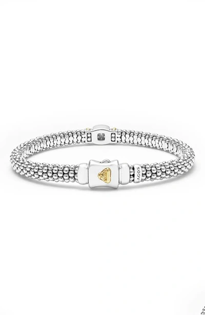 Shop Lagos Rittenhouse Pavé Diamond Bracelet In Silver