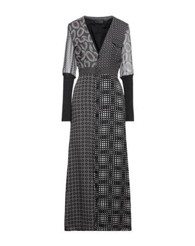 Shop Diesel Black Gold Woman Maxi Dress Grey Size 2 Silk, Wool, Acrylic