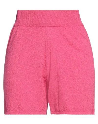Shop Daniele Fiesoli Woman Shorts & Bermuda Shorts Fuchsia Size 3 Organic Cotton, Polyamide In Pink