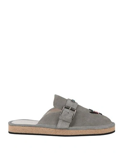 Haani Woman Mules & Clogs Light Grey Size 7 Leather In Grey