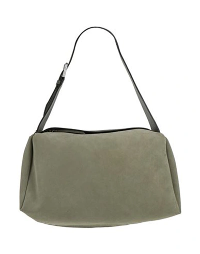 Shop Gianni Chiarini Woman Shoulder Bag Sage Green Size - Soft Leather