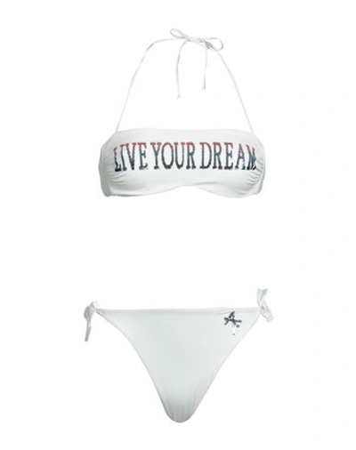 Shop Alberta Ferretti Woman Bikini White Size 8 Polyamide, Elastane