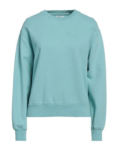 Shop Colorful Standard Woman Sweatshirt Sky Blue Size S Organic Cotton
