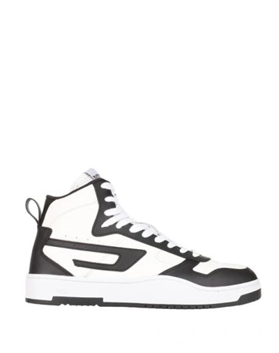 Shop Diesel S-ukiyo V2 Mid Man Sneakers Black Size 9 Bovine Leather