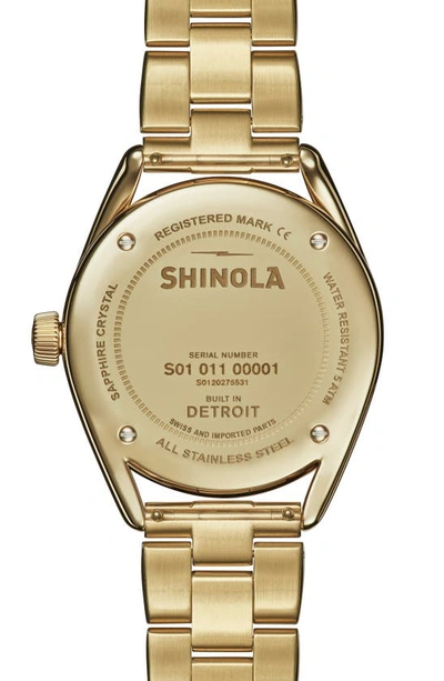 Shop Shinola Derby Day & Night Bracelet Watch, 38mm In Silver