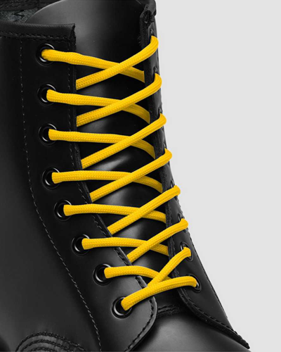 Shop Dr. Martens' 55 Inch Round Shoe Laces (8-10 Eye) In Yellow