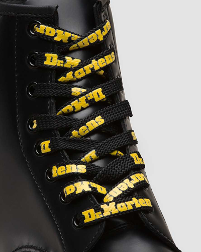 Shop Dr. Martens' 55 Inch Flat Shoe Laces (8-10 Eye) In Black