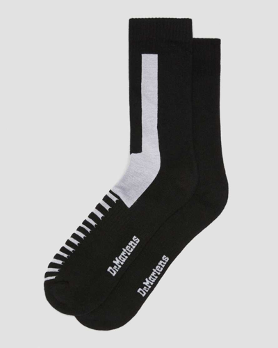 Dr. Martens Double Doc Cotton Blend Socks In Black,white