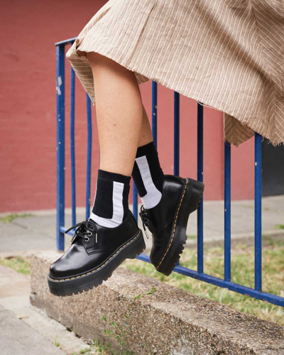 Shop Dr. Martens' Double Doc Cotton Blend Socks In Black,white