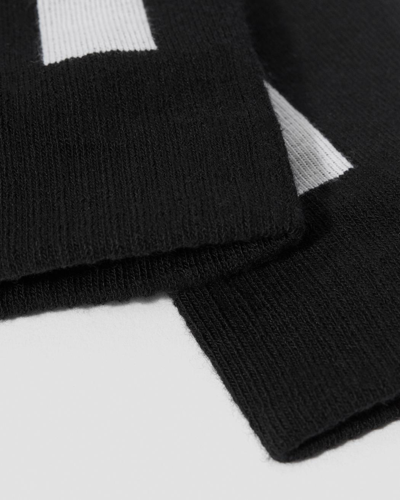 Shop Dr. Martens' Double Doc Cotton Blend Socks In Black,white
