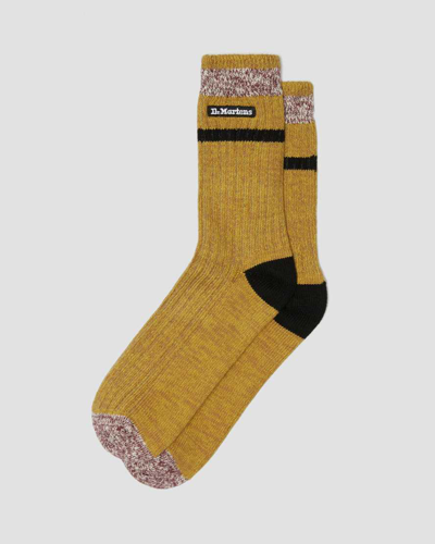 Shop Dr. Martens' Marl Organic Socks In Yellow