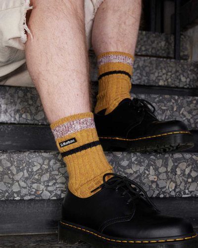 Shop Dr. Martens' Marl Organic Socks In Yellow