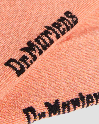 Shop Dr. Martens' Ankle Bow Organic Cotton Blend Socks In Pink,orange