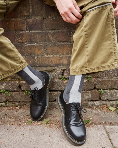 Shop Dr. Martens' Double Doc Cotton Blend Socks In Black,gray