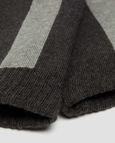 Shop Dr. Martens' Double Doc Cotton Blend Socks In Black,gray