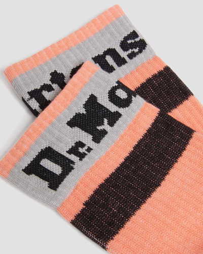 Shop Dr. Martens' Athletic Logo Organic Cotton Blend Socks In Pink,orange