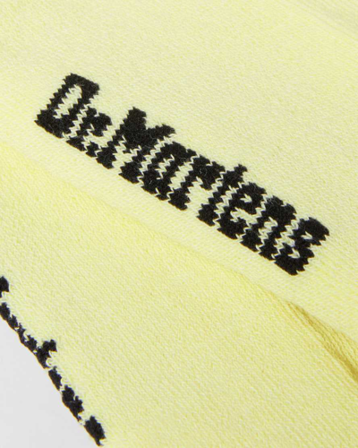 Shop Dr. Martens' Ankle Bow Organic Cotton Blend Socks In Yellow