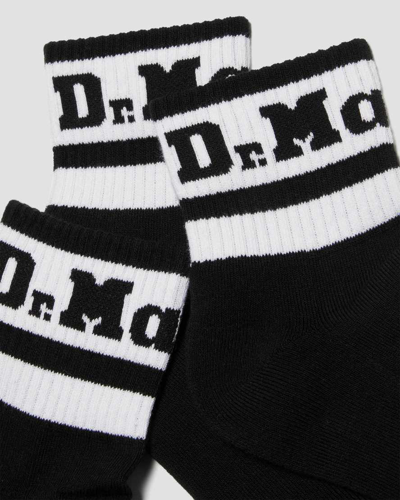 Shop Dr. Martens' Athletic Logo Cotton Blend Short 3-pack Socks In Black