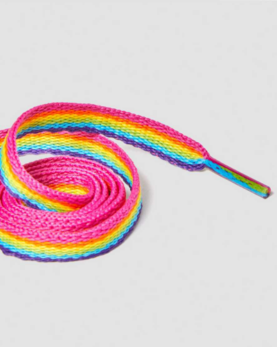 Dr. Martens' 26 Inch Flat Rainbow Shoe Laces (3-eye) In Multi
