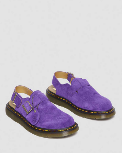 Shop Dr. Martens' Jorge Made In England Suede Slingback Mules In Violett