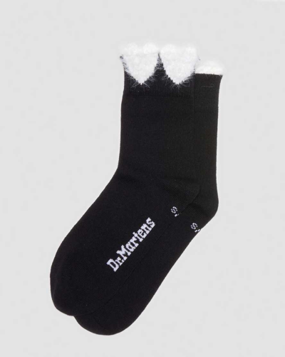 Shop Dr. Martens' Heart Detail Cotton Blend Socks In Black