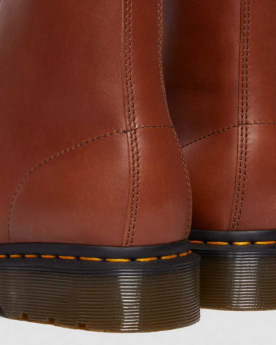 Dr. Martens' 1460 Pascal Carrara Leather Lace Up Boots In Bräunen/braun