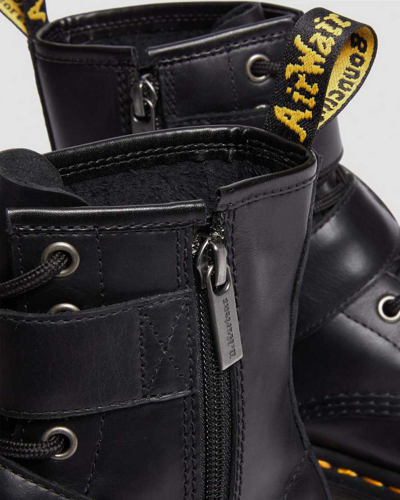 Shop Dr. Martens' 1460 Buckle Pull Up Leather Lace Up Boots In Black