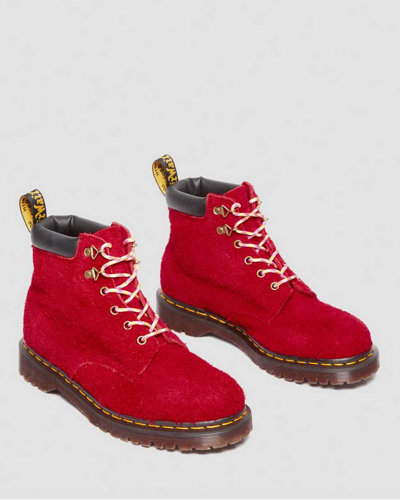 Shop Dr. Martens' 939 Ben Suede Padded Collar Lace Up Boots In Rot