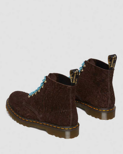 Dr. Martens' 101 Made In England Hardware Suede Ankle Boots In Brown,purple