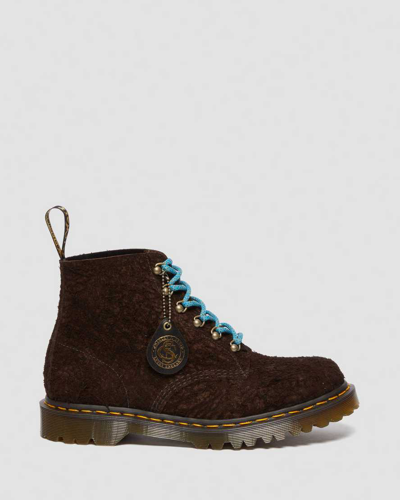 Dr. Martens' 101 Made In England Hardware Suede Ankle Boots In Brown,purple