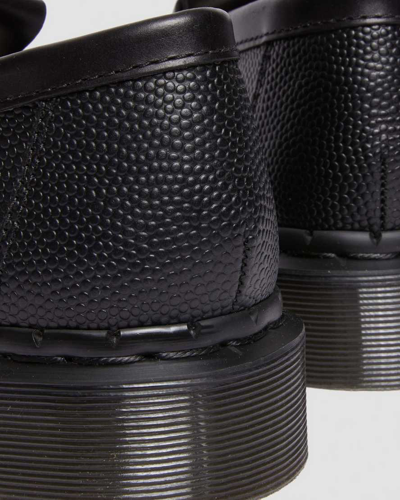 Shop Dr. Martens' Adrian Snaffle Pebble Grain Leather Kiltie Loafers In Schwarz